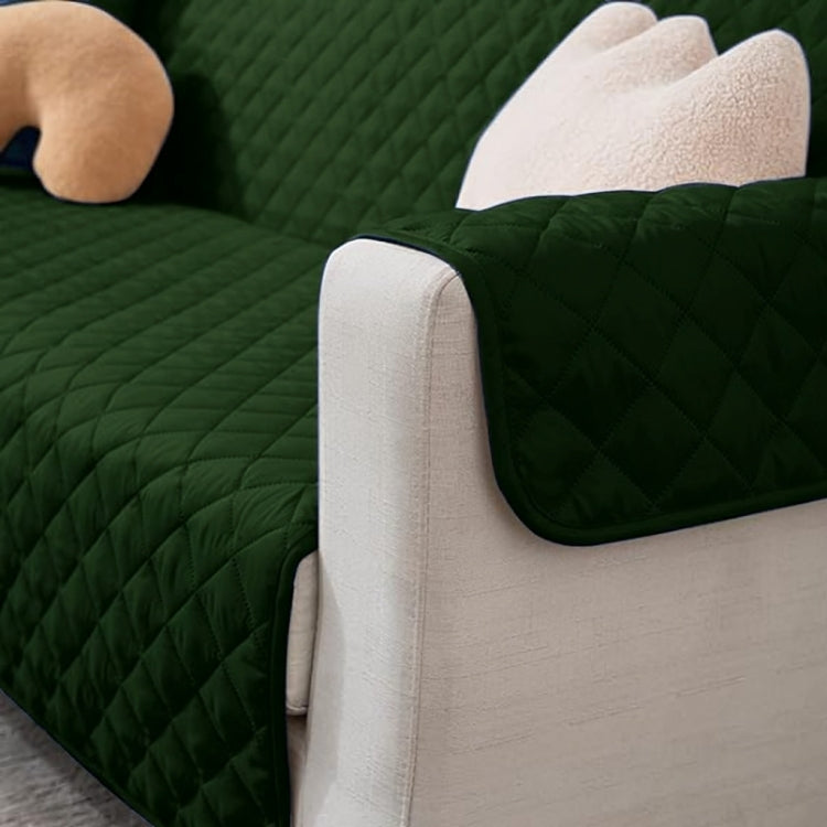 Cotton Quilted Sofa Runner - Sofa Coat Green