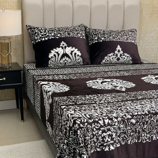 Winter Special Fleece King Size Bedsheet - BS#05